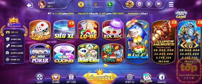 Kem.Vin có kho game vô cùng đa dạng và hấp dẫn 