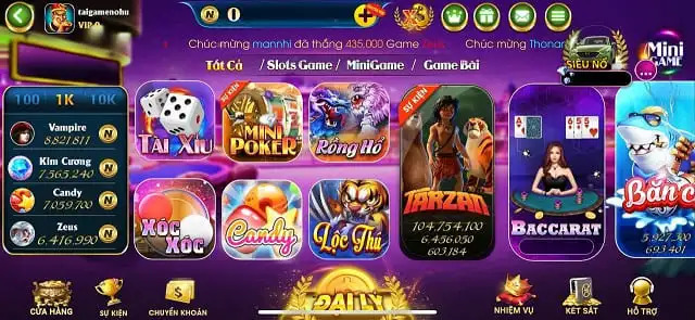 Kho game siêu ấn tượng với vô vàn trò chơi 