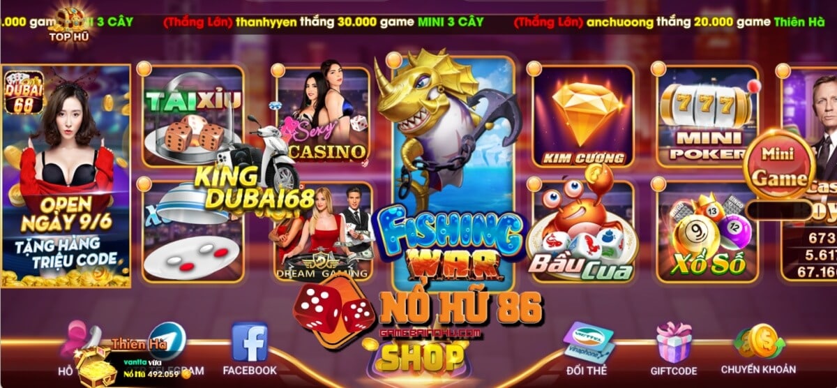 Dubai68 Club có kho game vô cùng khủng 